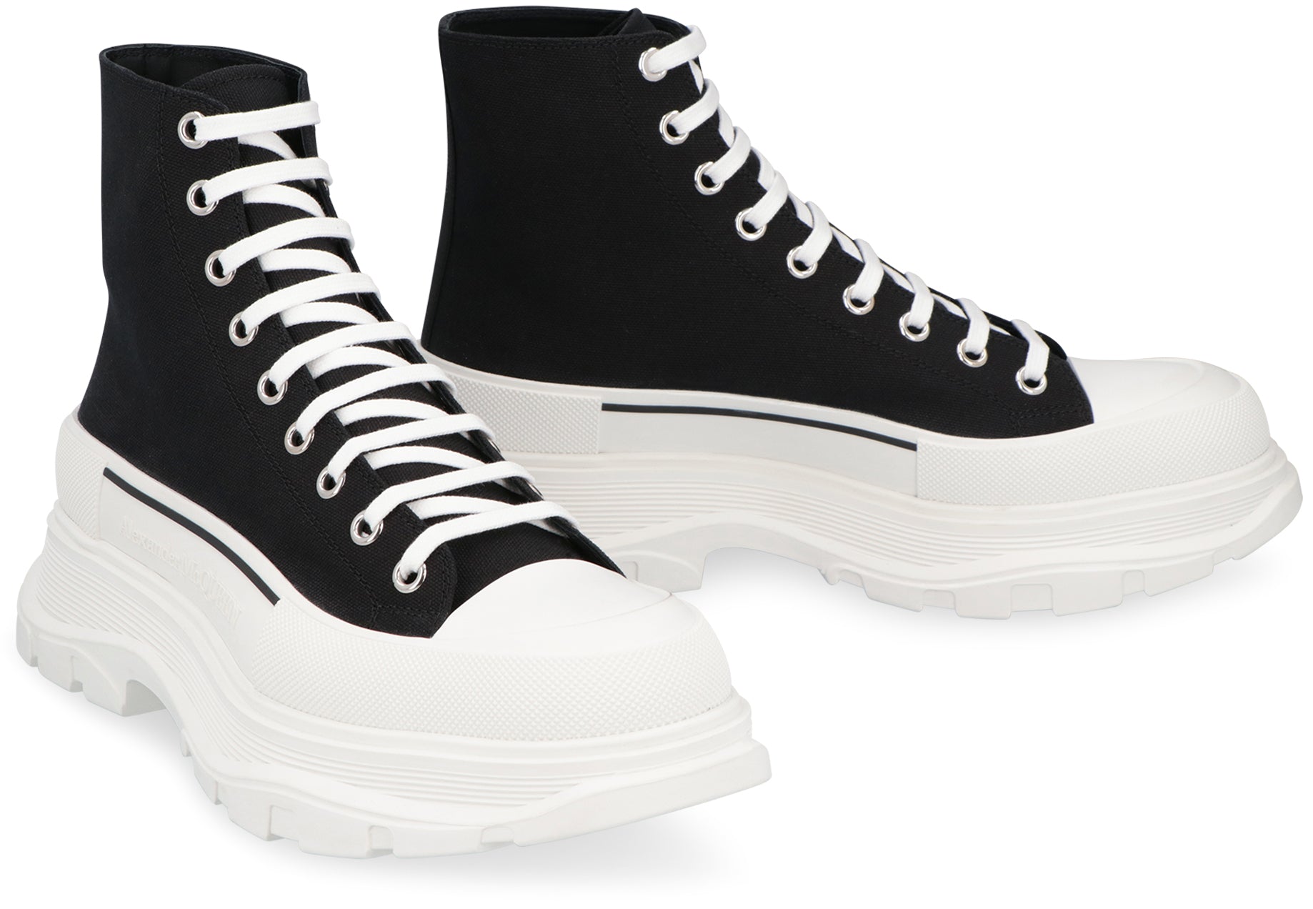 ALEXANDER MCQUEEN Tread Slick Lace-Up Ankle Boots