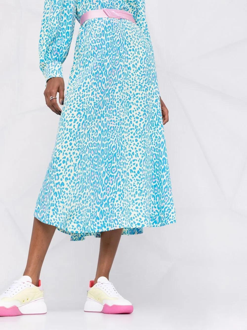 STELLA MCCARTNEY Animal Pattern Dress with Round Shoulder Design