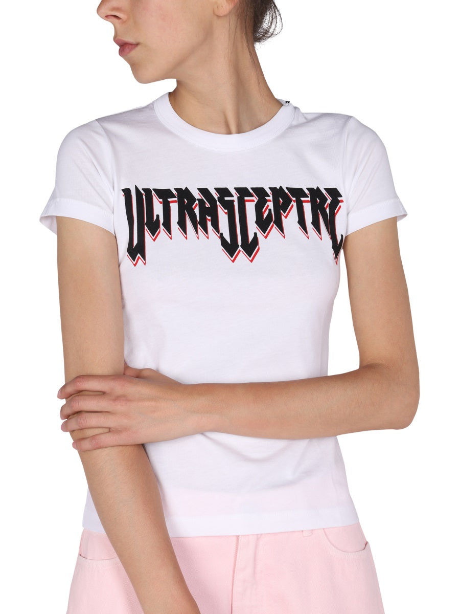 RAF SIMONS Logo Print Crew Neck T-Shirt for Women