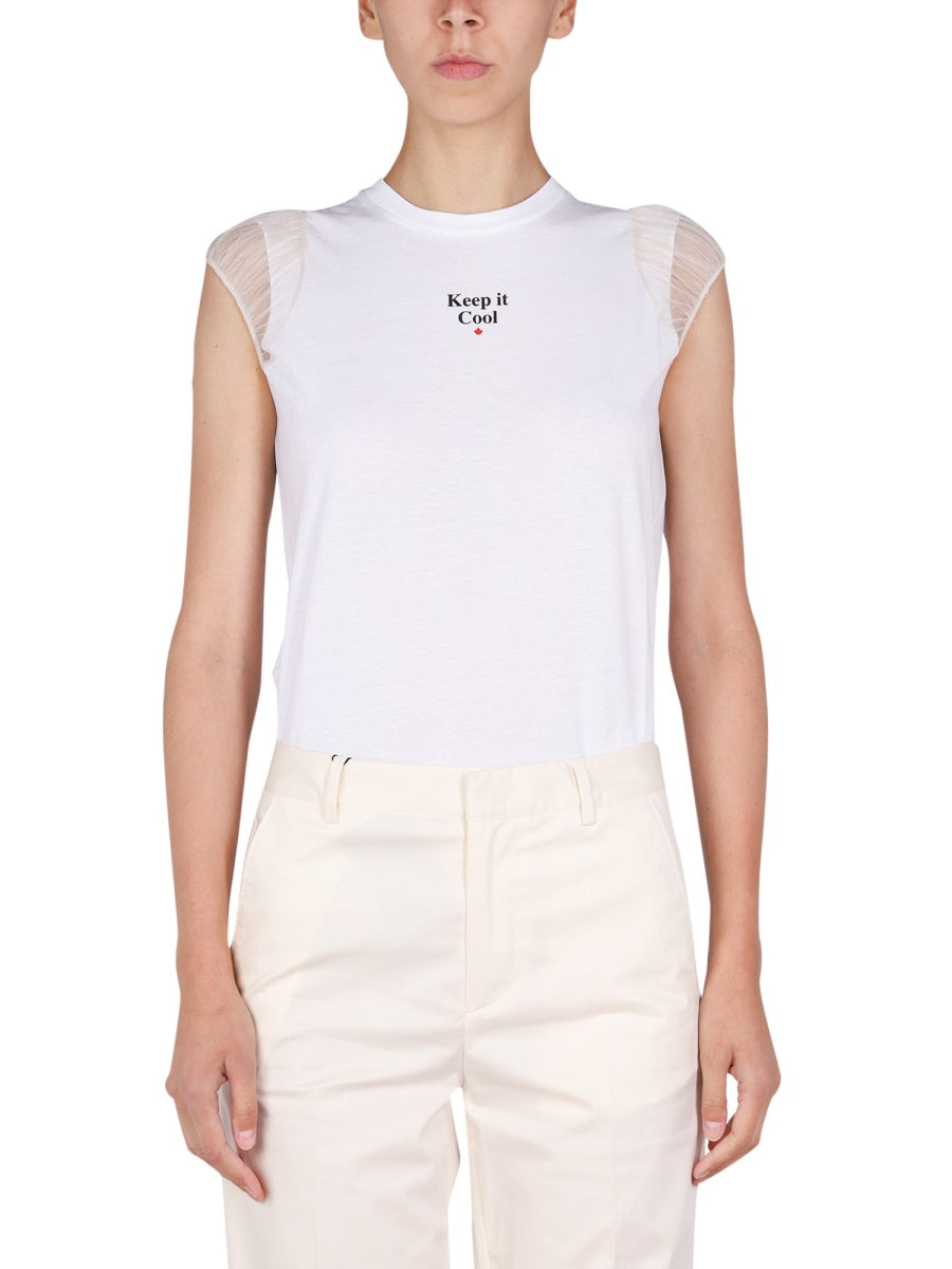DSQUARED Crawling Logo Print T-Shirt - Women's