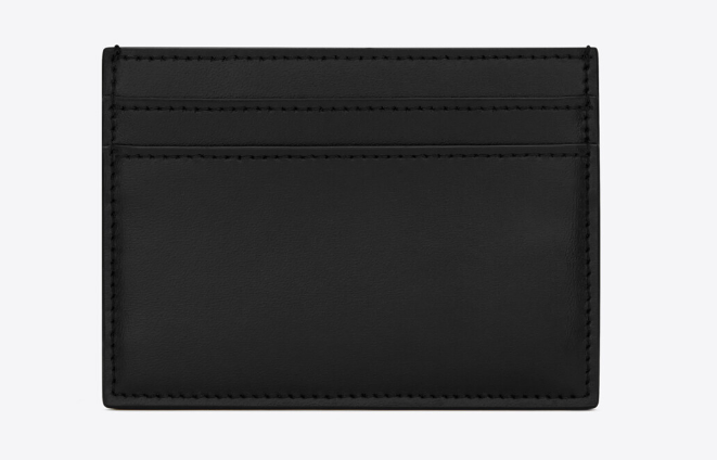 SAINT LAURENT Mini Leather Card Holder