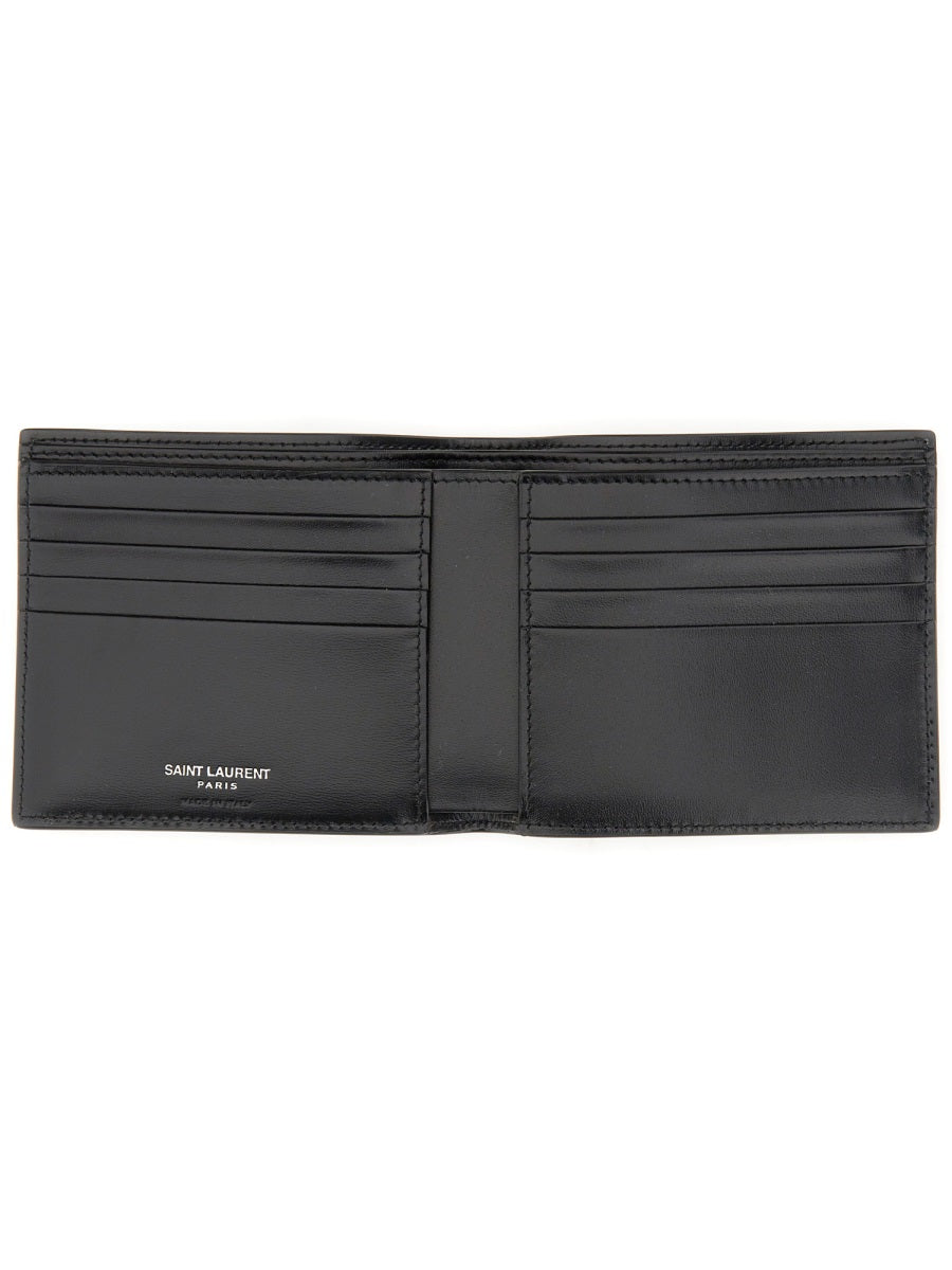 SAINT LAURENT Mini Leather Wallet for Men