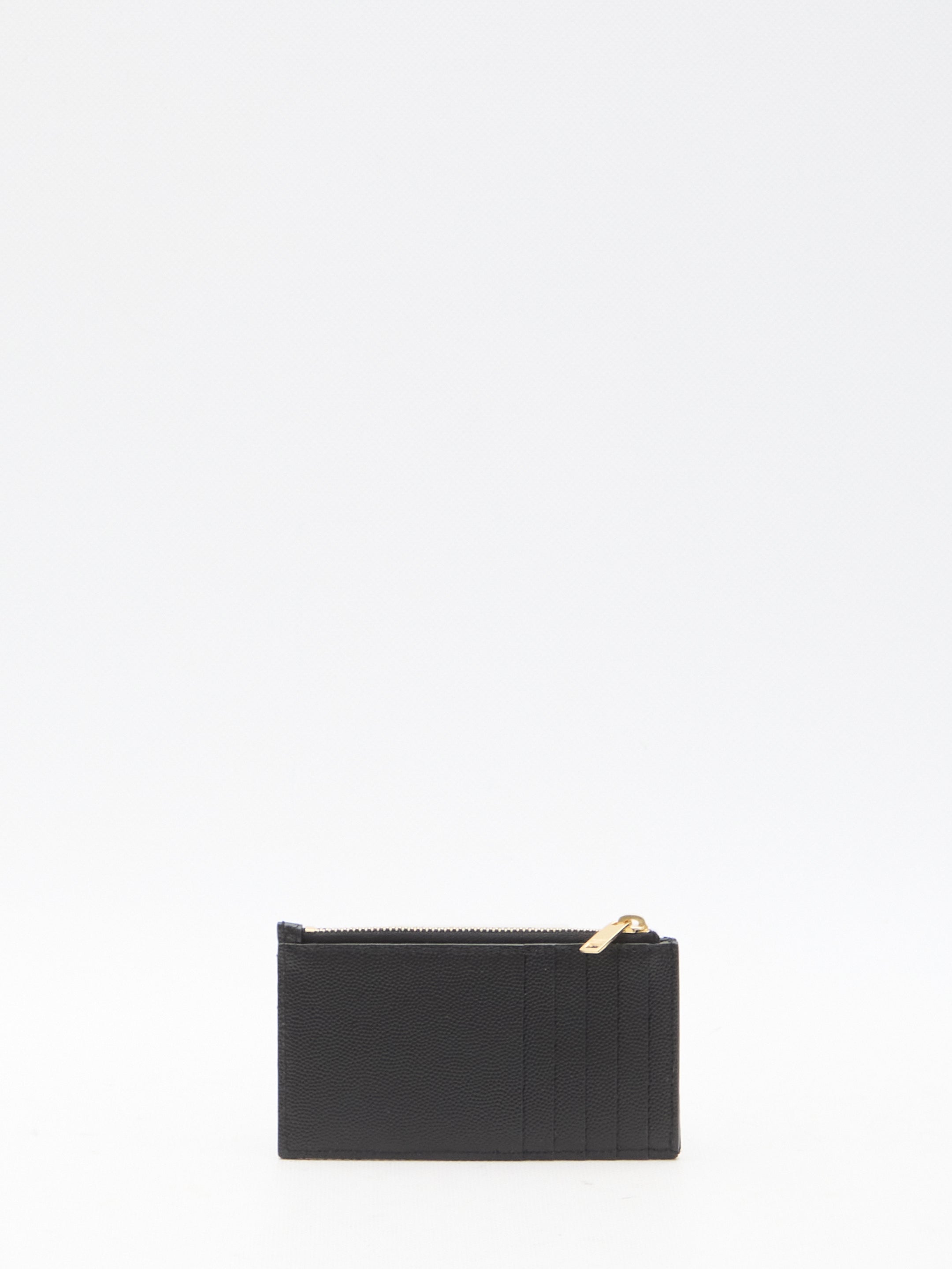 SAINT LAURENT Mini Leather Card Holder