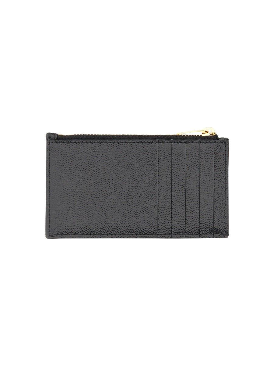 SAINT LAURENT Mini Leather Card Holder