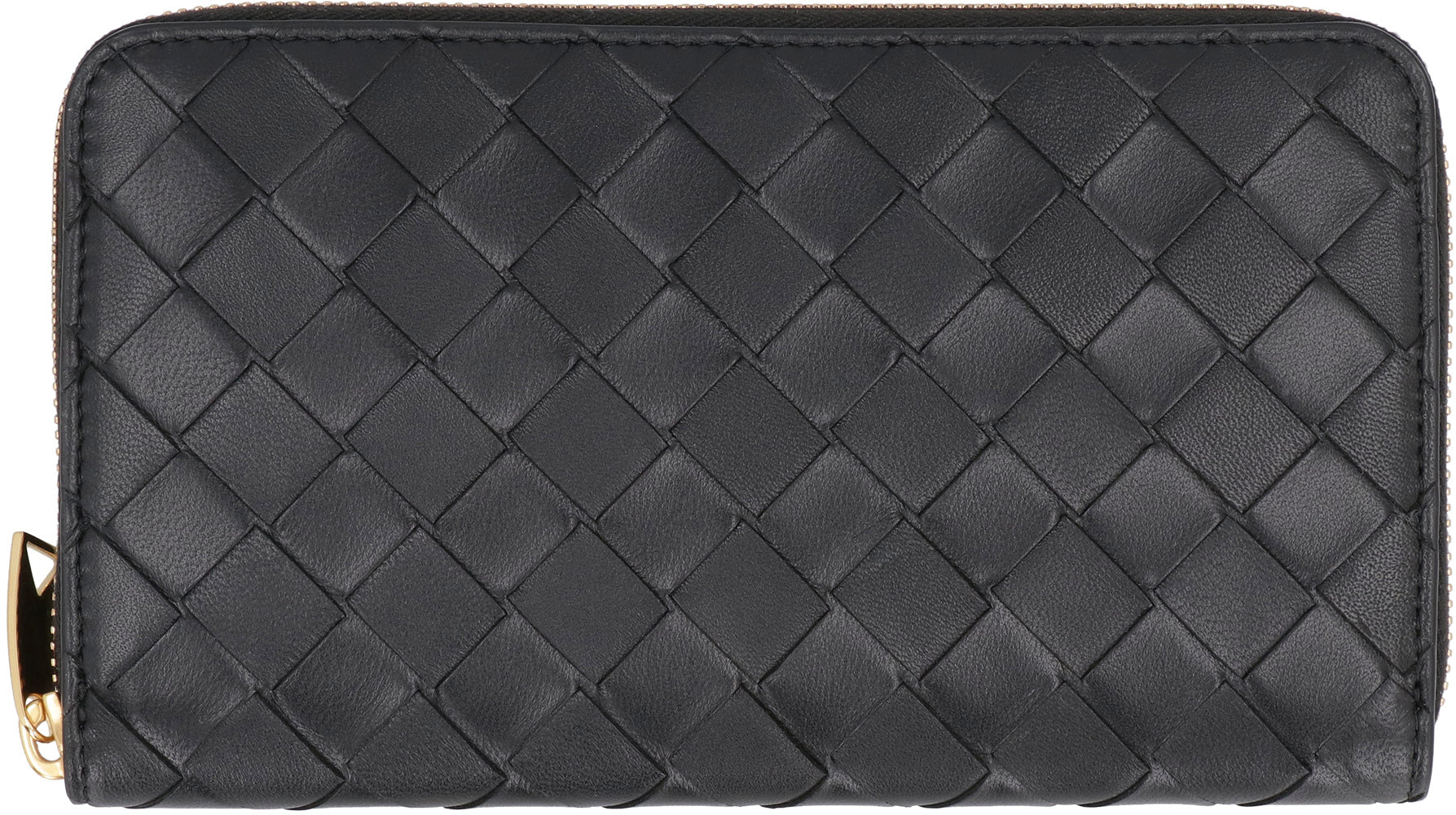 BOTTEGA VENETA Leather Zip-Around Wallet - 19 cm x 11 cm