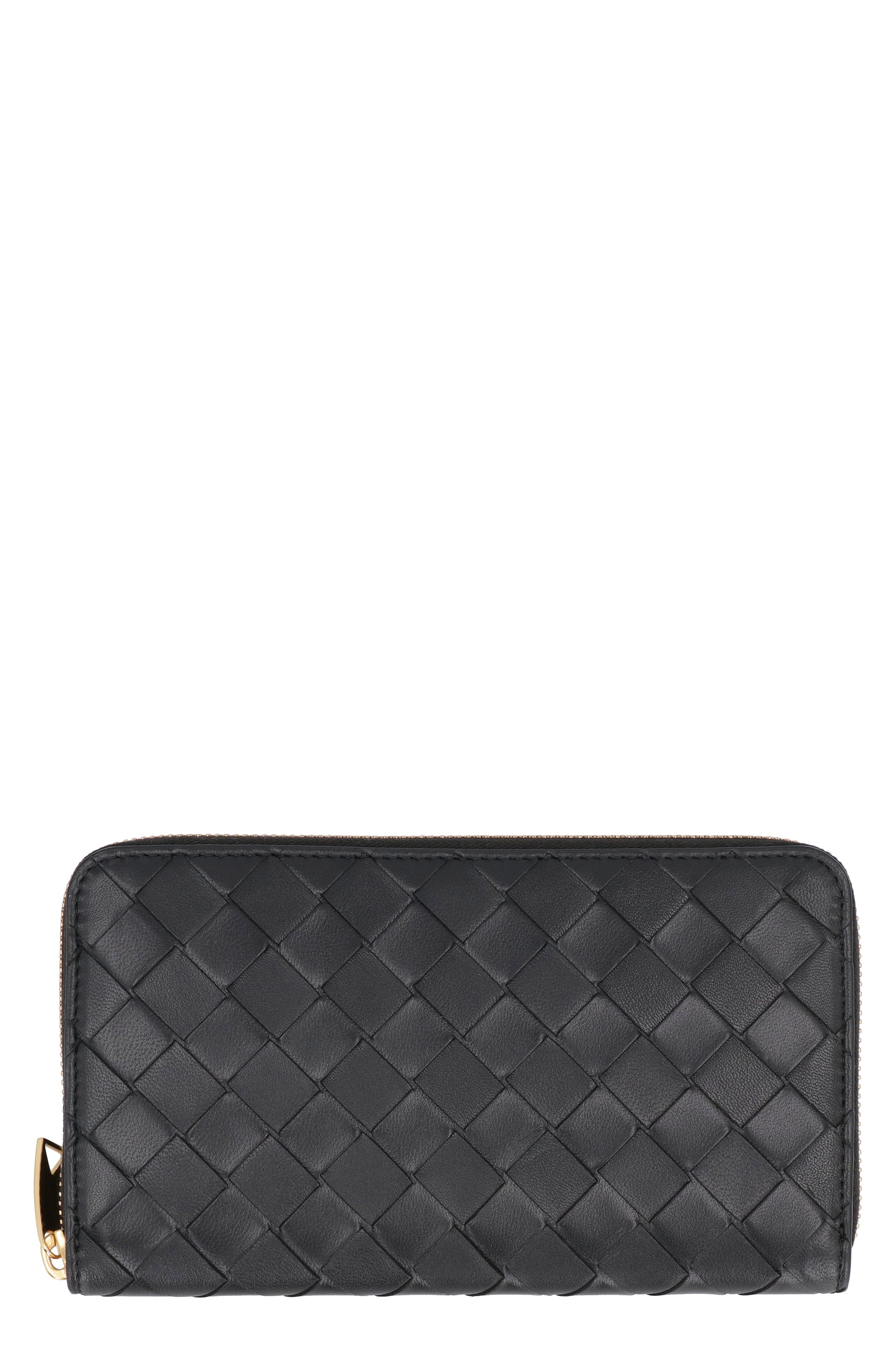 BOTTEGA VENETA Leather Zip-Around Wallet - 19 cm x 11 cm