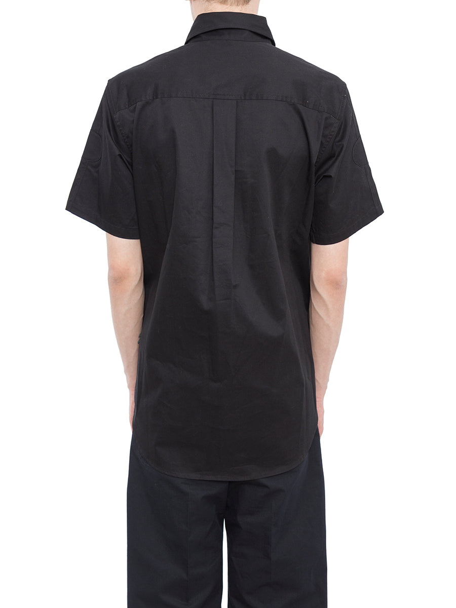 ALEXANDER WANG Modern Patchwork Cotton Shirt with Double Pockets
