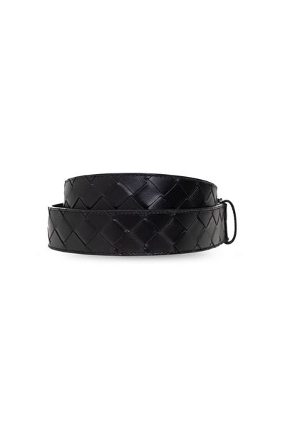 BOTTEGA VENETA Leather Belt with Maxi Intrecciato Pattern - 3.5cm Width