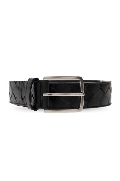 BOTTEGA VENETA Leather Belt with Maxi Intrecciato Pattern - 3.5cm Width