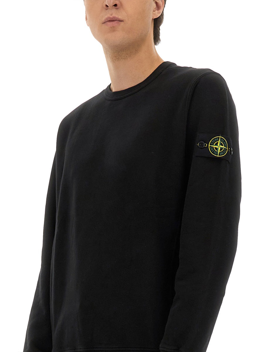 STONE ISLAND Organic Cotton Regular Fit Sweatshirt - Size L