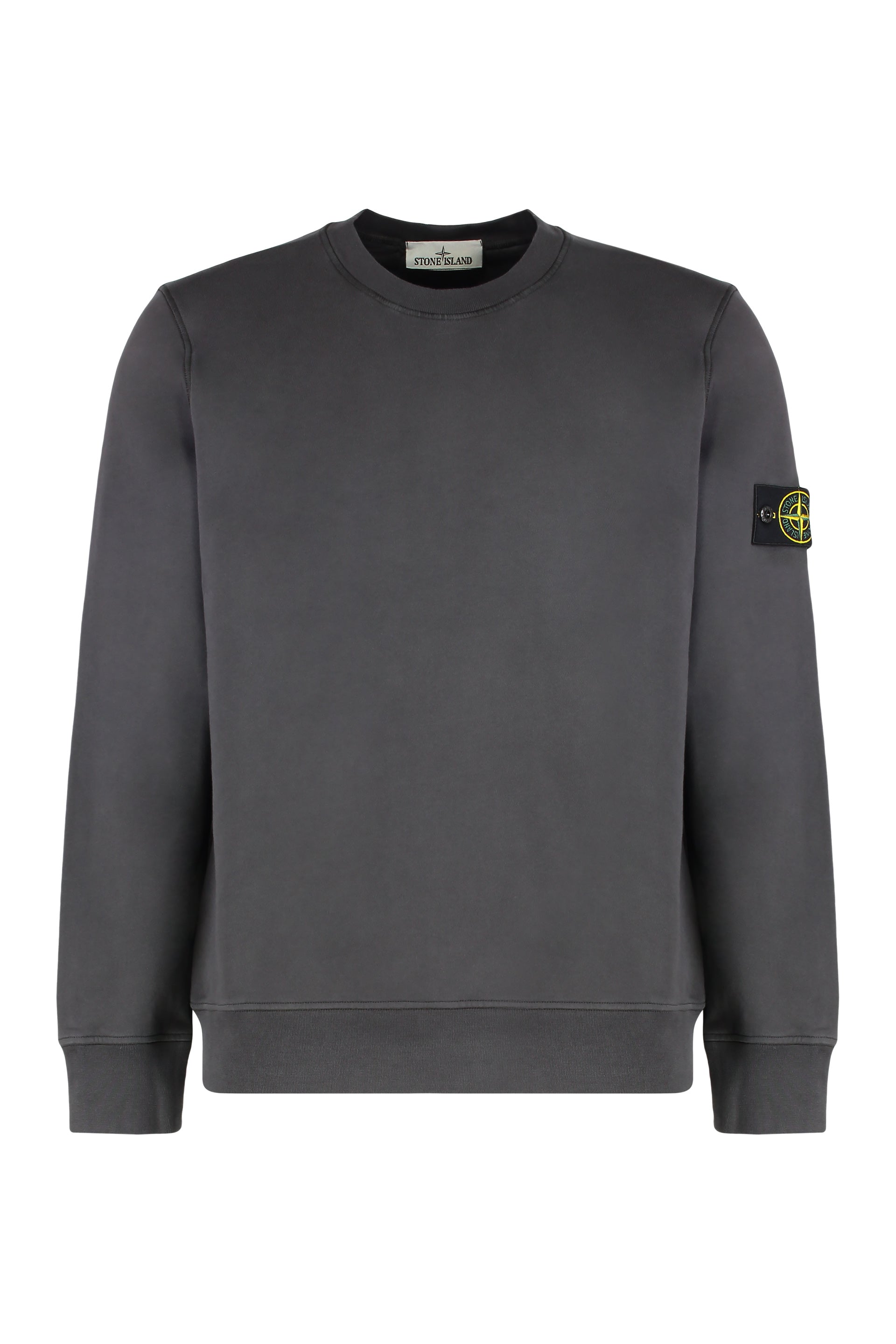 STONE ISLAND Cotton Sweatshirt in Dark Gray