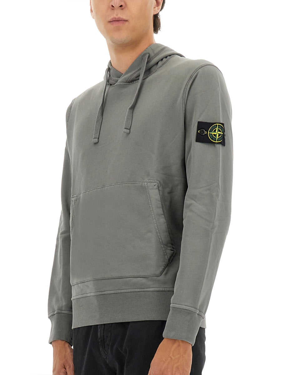 STONE ISLAND Classic Crew Neck Cotton Sweatshirt for Men