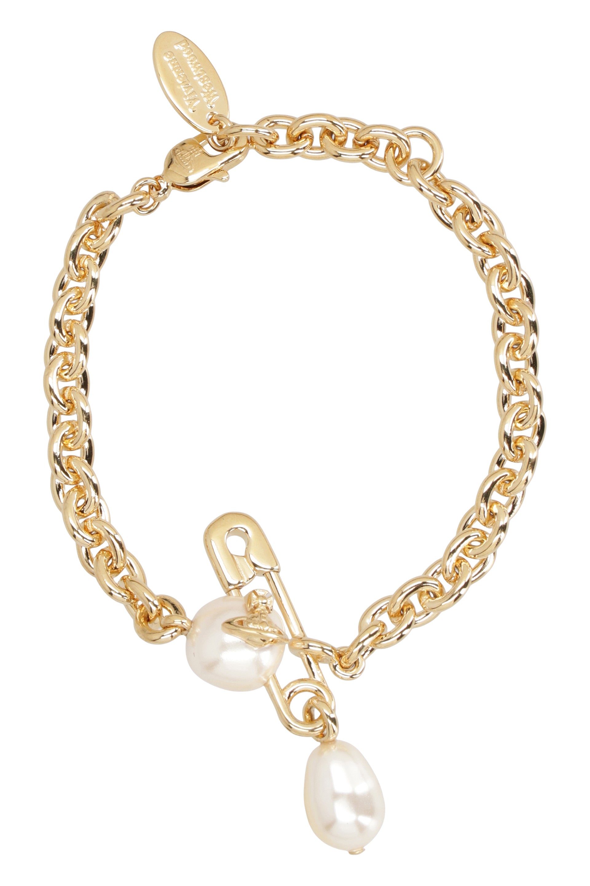 VIVIENNE WESTWOOD Mini Elegant Golden Bracelet with Dangling Charm