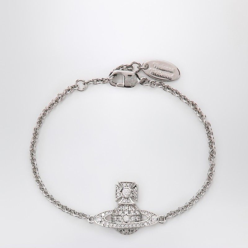 VIVIENNE WESTWOOD Mini Orb Logo Bracelet with Crystals