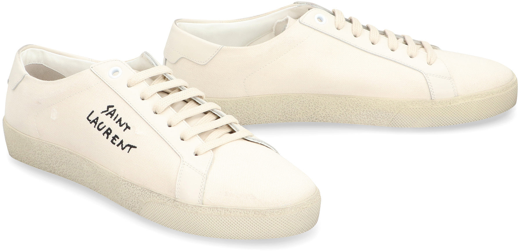 SAINT LAURENT Lace-Up Canvas Sneakers for Women