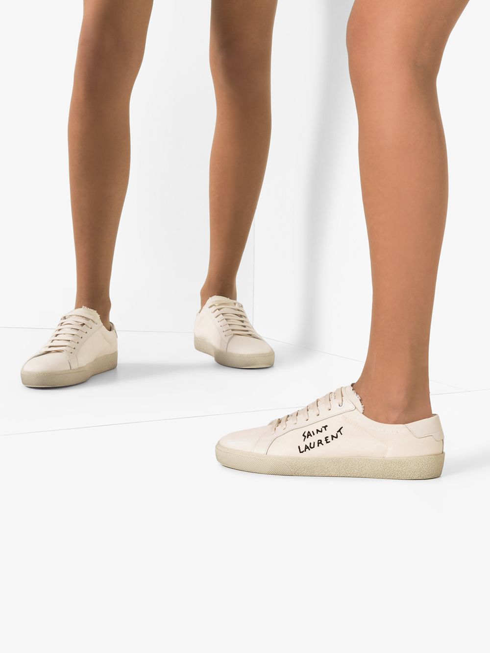 SAINT LAURENT Court Classic SL/06 Canvas Sneakers