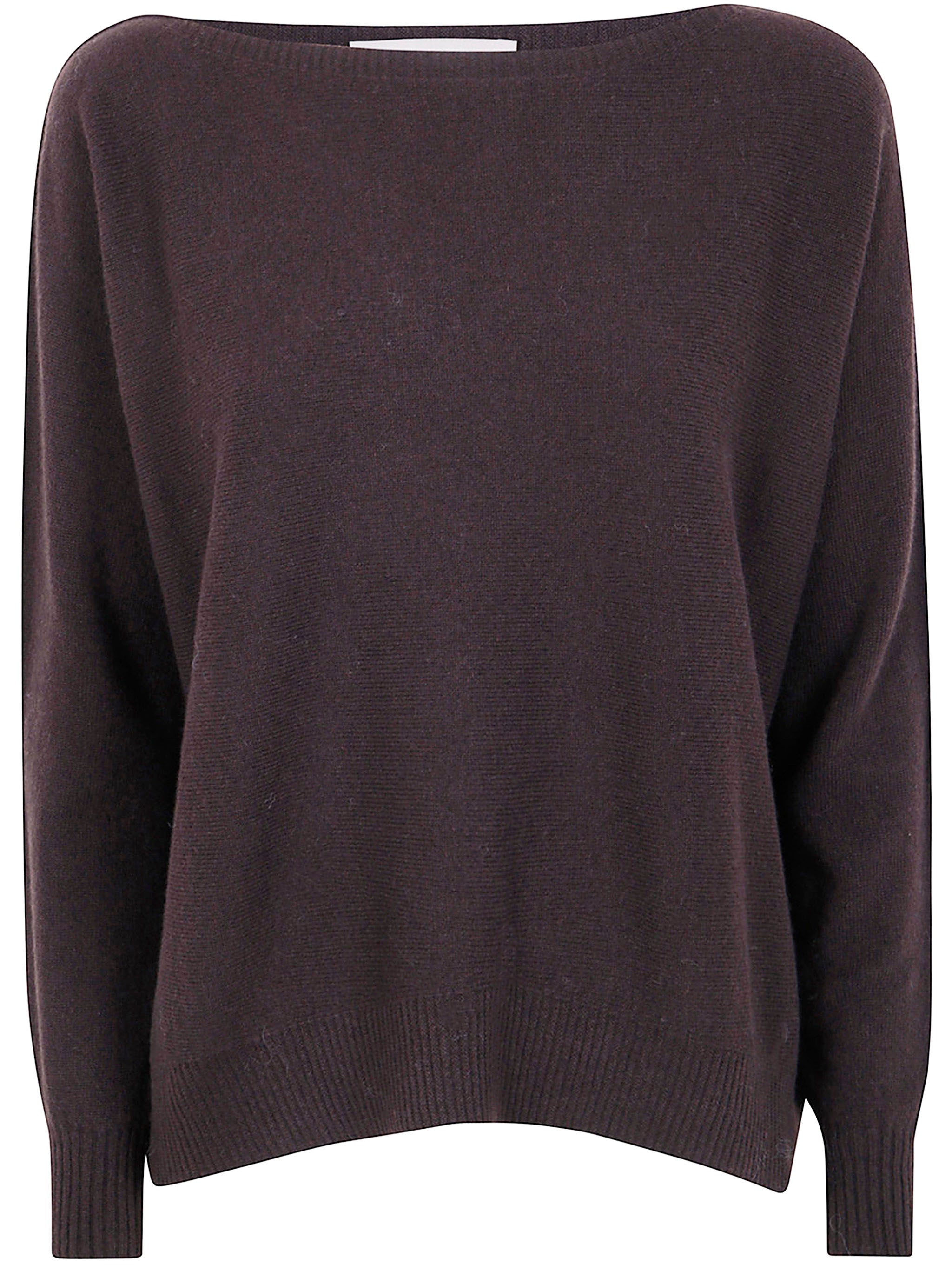 D.EXTERIOR Oversized Boatneck Cashmere Merinos Sweater