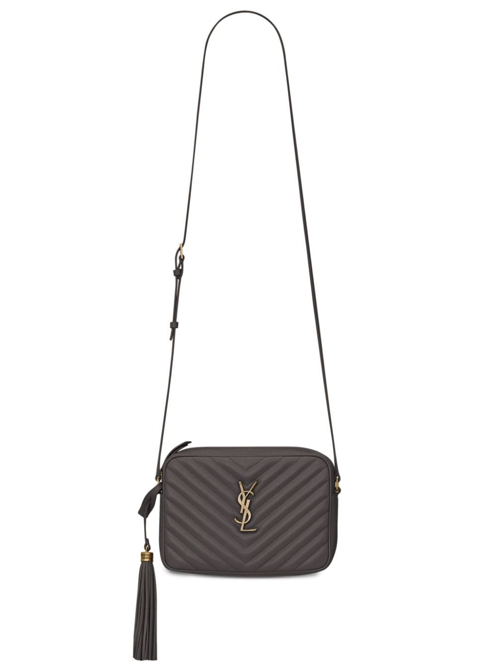 SAINT LAURENT Quilted Leather Camera Handbag - Mini Style