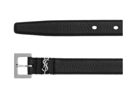 SAINT LAURENT Elegantly Crafted Leather Belt for Men - FW24 Collection