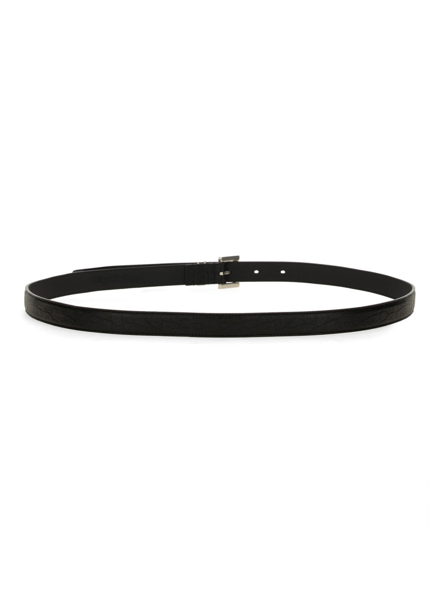 SAINT LAURENT Classic Leather Belt for Men