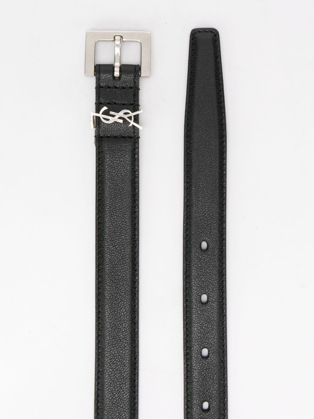 SAINT LAURENT Sleek 2 CM Leather Belt