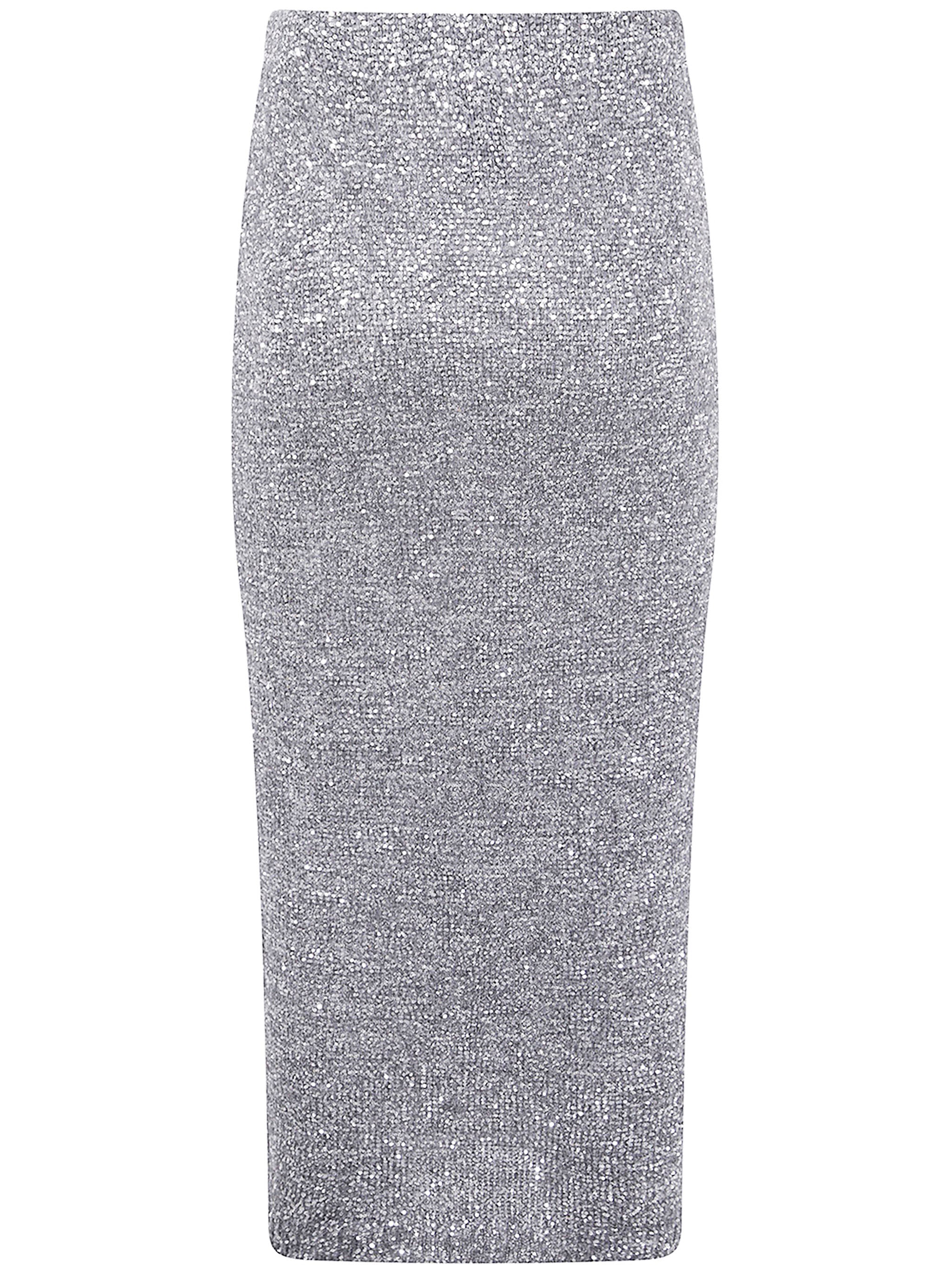 D.EXTERIOR Soft Sequins Straight Skirt for Women