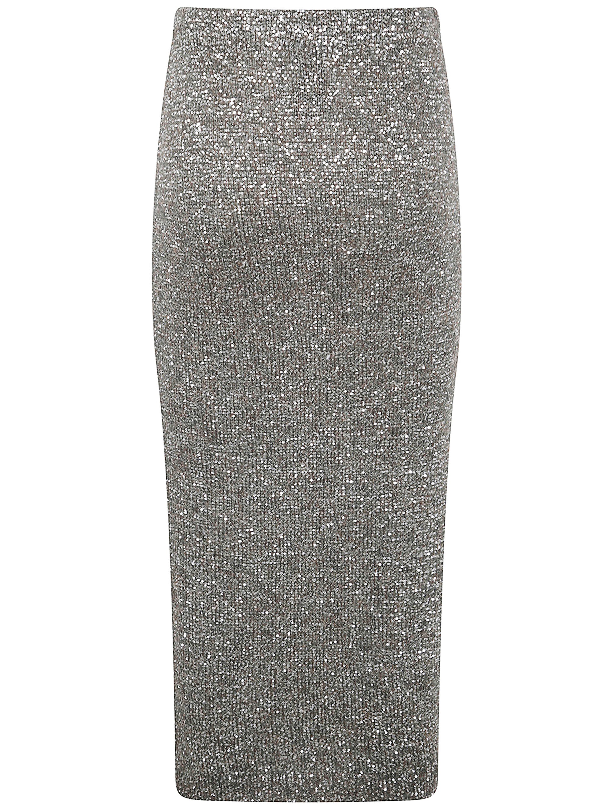 D.EXTERIOR Soft Sequins Straight Skirt