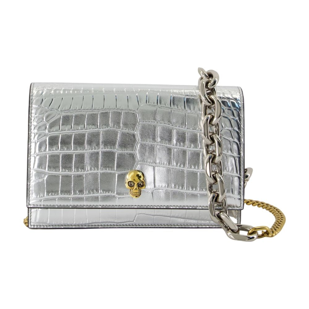 ALEXANDER MCQUEEN Mini Wallet on Chain with Skull Detail