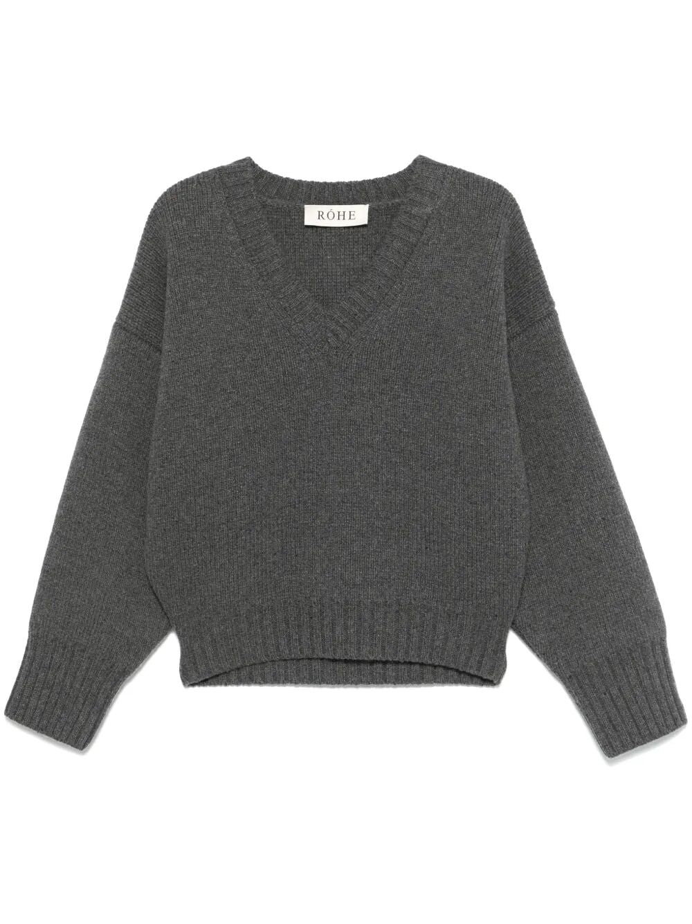 RÓHE Sculptural Compact V-Neck Sweater