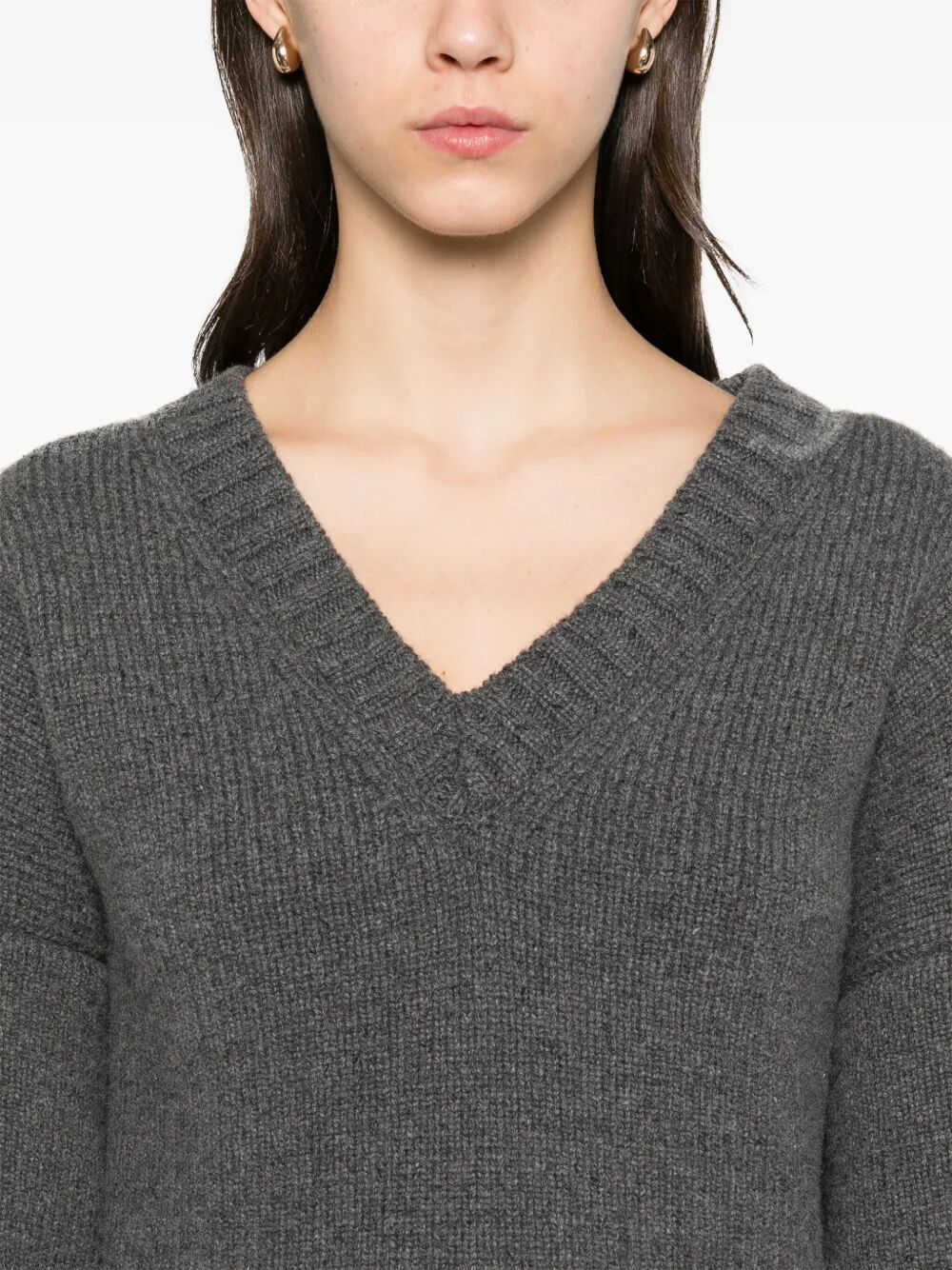 RÓHE Sculptural Compact V-Neck Sweater