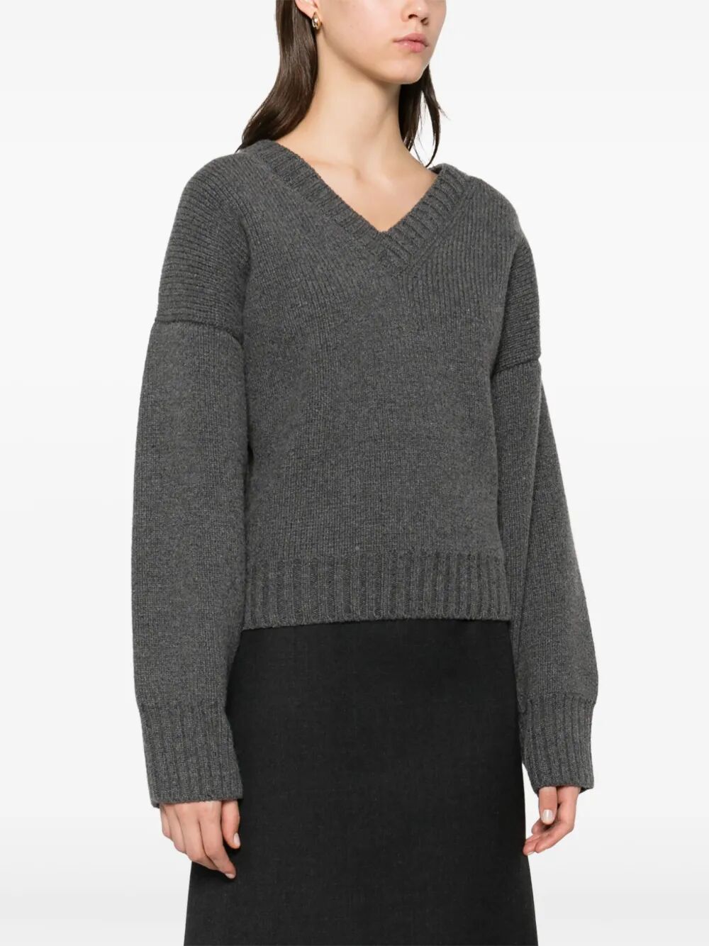 RÓHE Sculptural Compact V-Neck Sweater