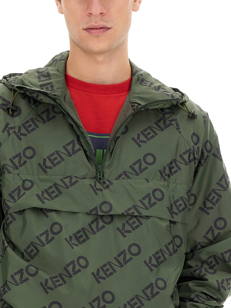 KENZO Monogram Hooded Jacket for Men - FW22 Collection