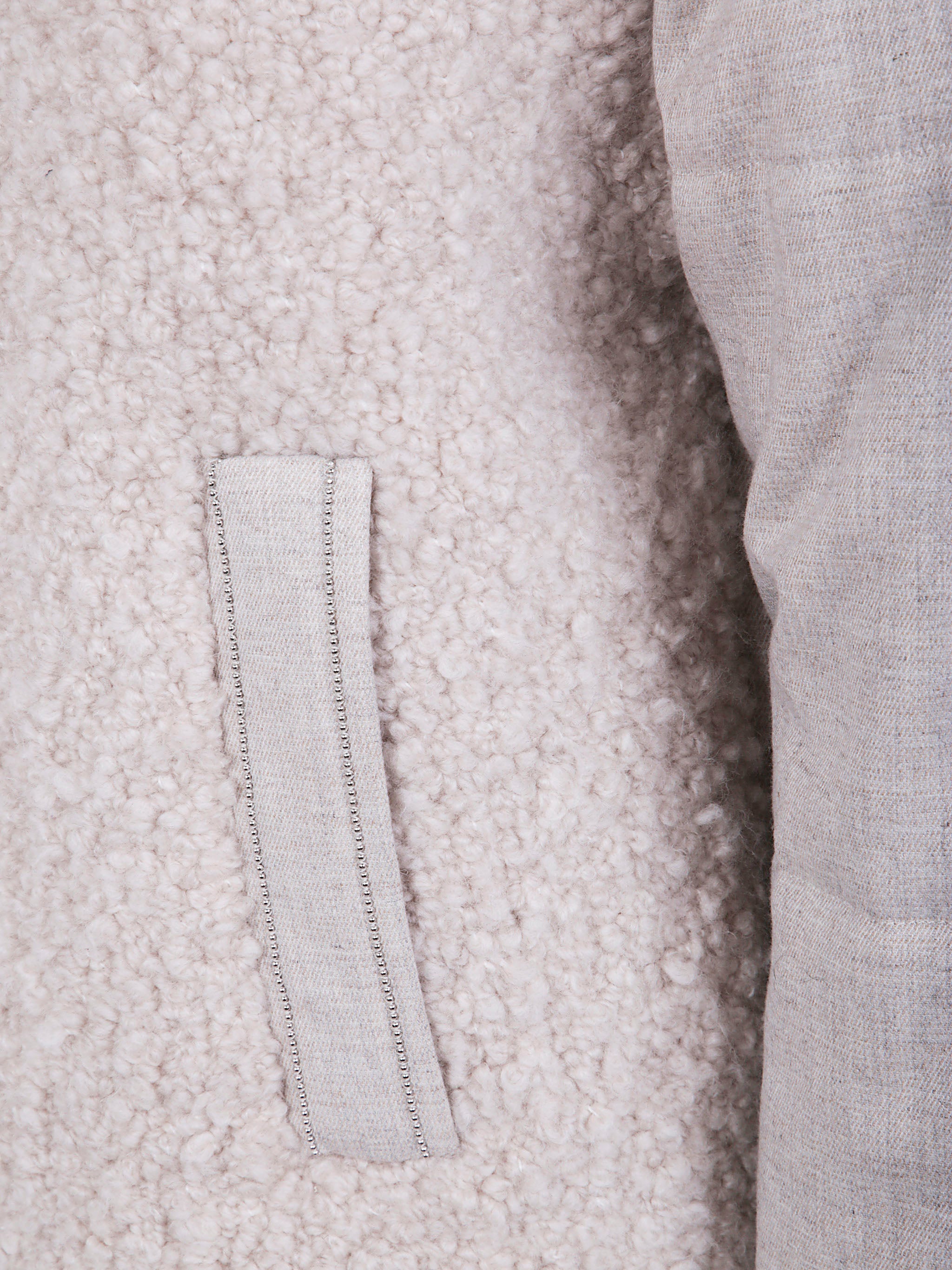 D.EXTERIOR Soft Flannel Boucle Loop Jacket for Women - FW25