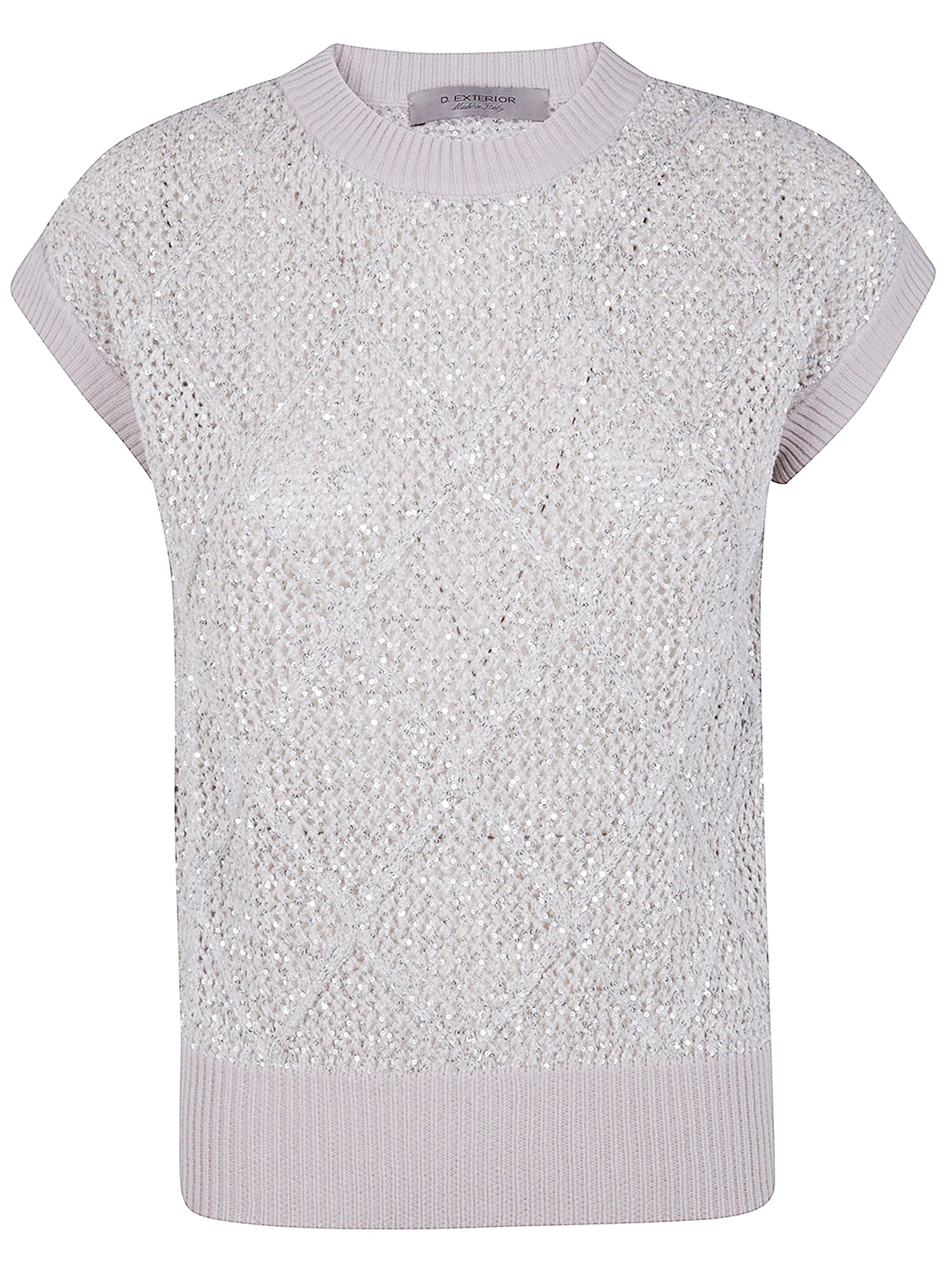 D.EXTERIOR Mini Rhombus Sequin Gilet