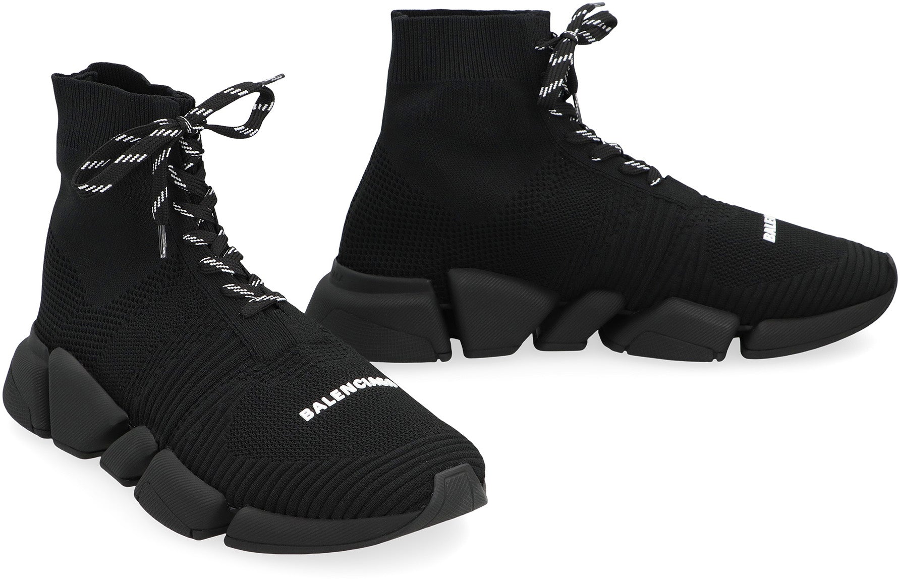BALENCIAGA High-Top Lace-Up Mesh Sneakers