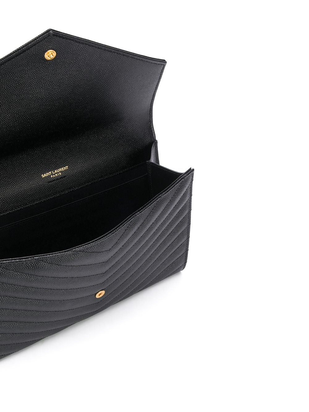 SAINT LAURENT Mini Chevron-Quilted Pouch Handbag