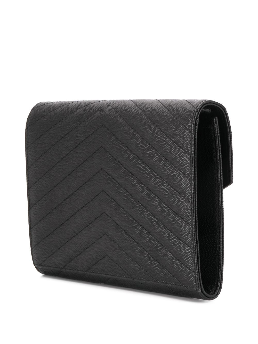 SAINT LAURENT Mini Chevron-Quilted Pouch Handbag