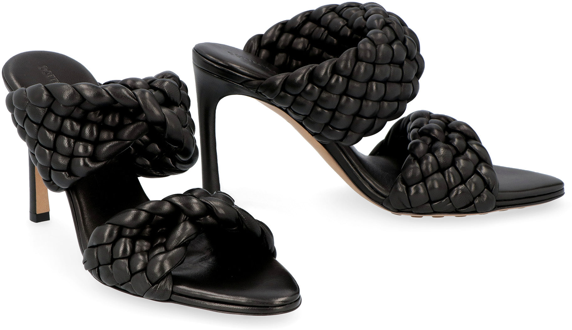BOTTEGA VENETA Curve Leather Flat Sandals