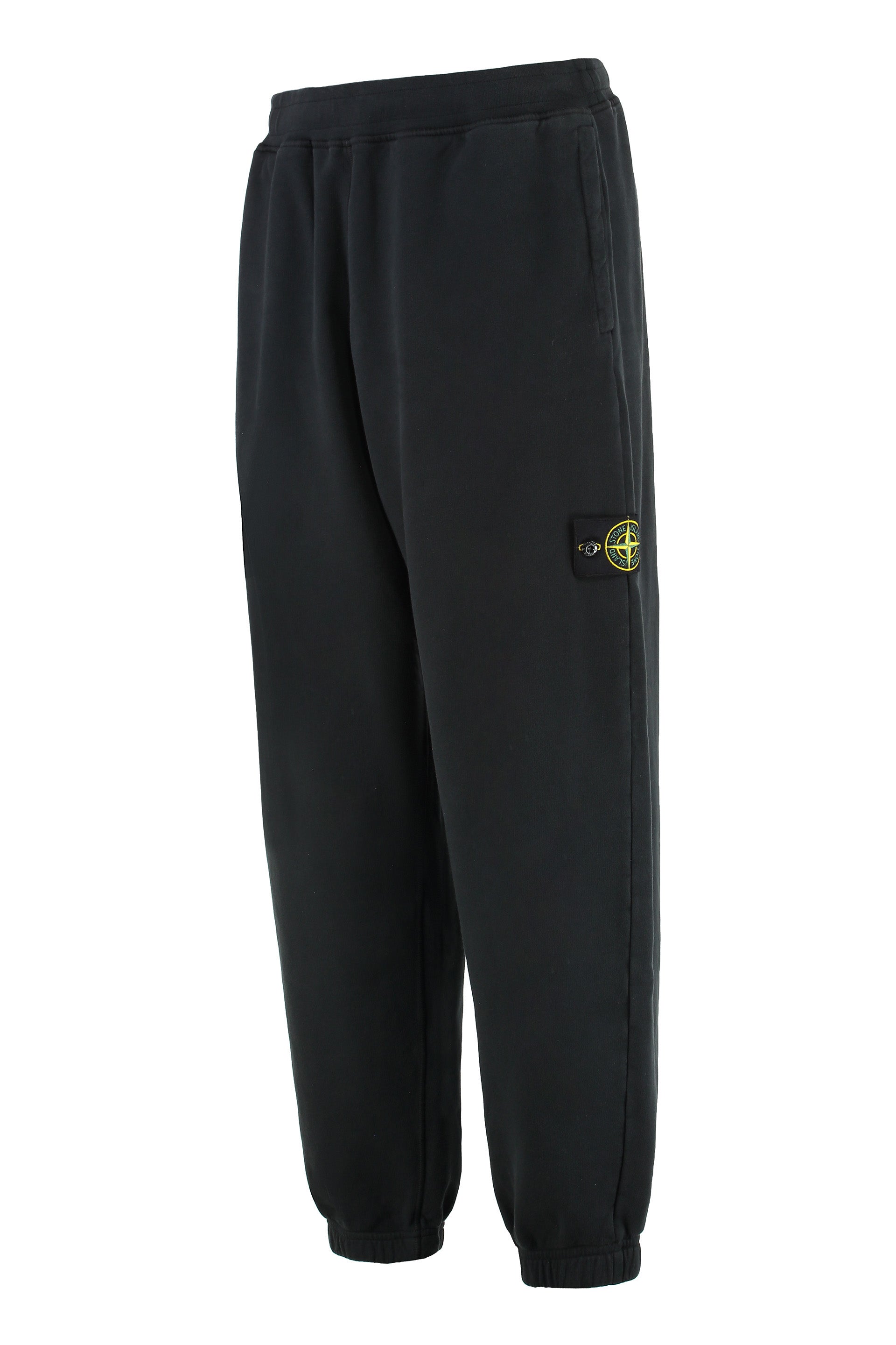 STONE ISLAND Men's Organic Cotton Trousers with Removable Logo Patch