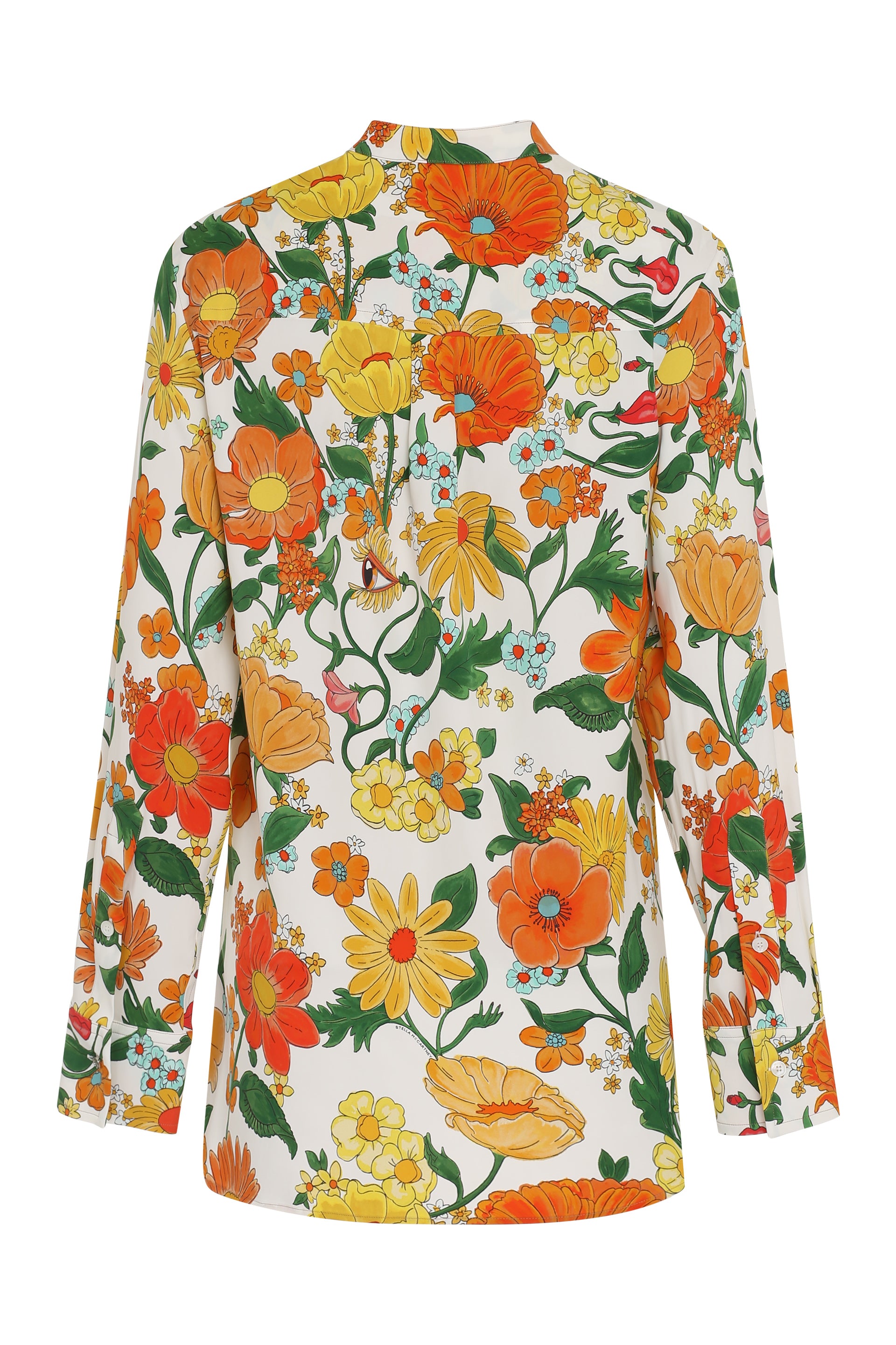 STELLA MCCARTNEY Asymmetrical Lady Garden Printed Viscose Shirt