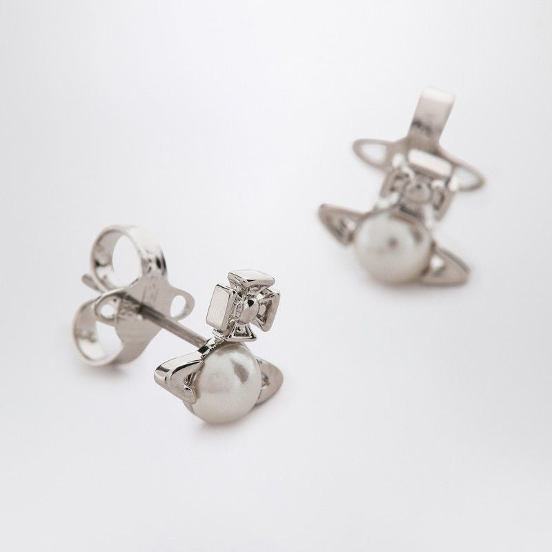 VIVIENNE WESTWOOD Mini Orb Pendant Earrings with Pearl