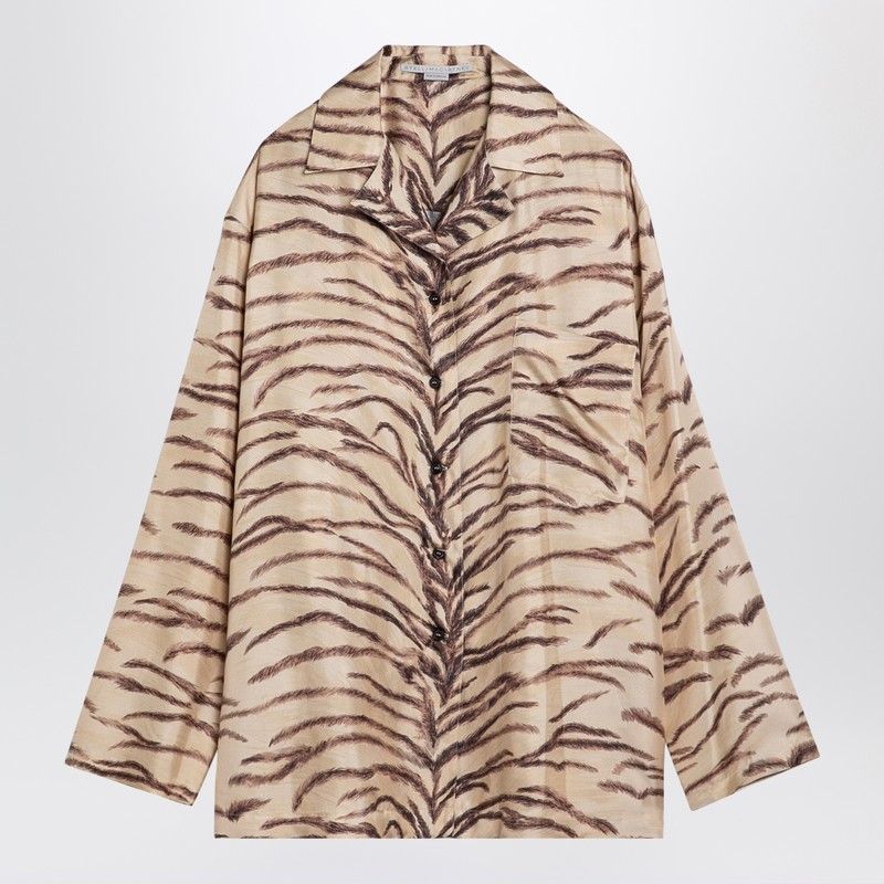 STELLA MCCARTNEY Silk Shirt with Tiger Print