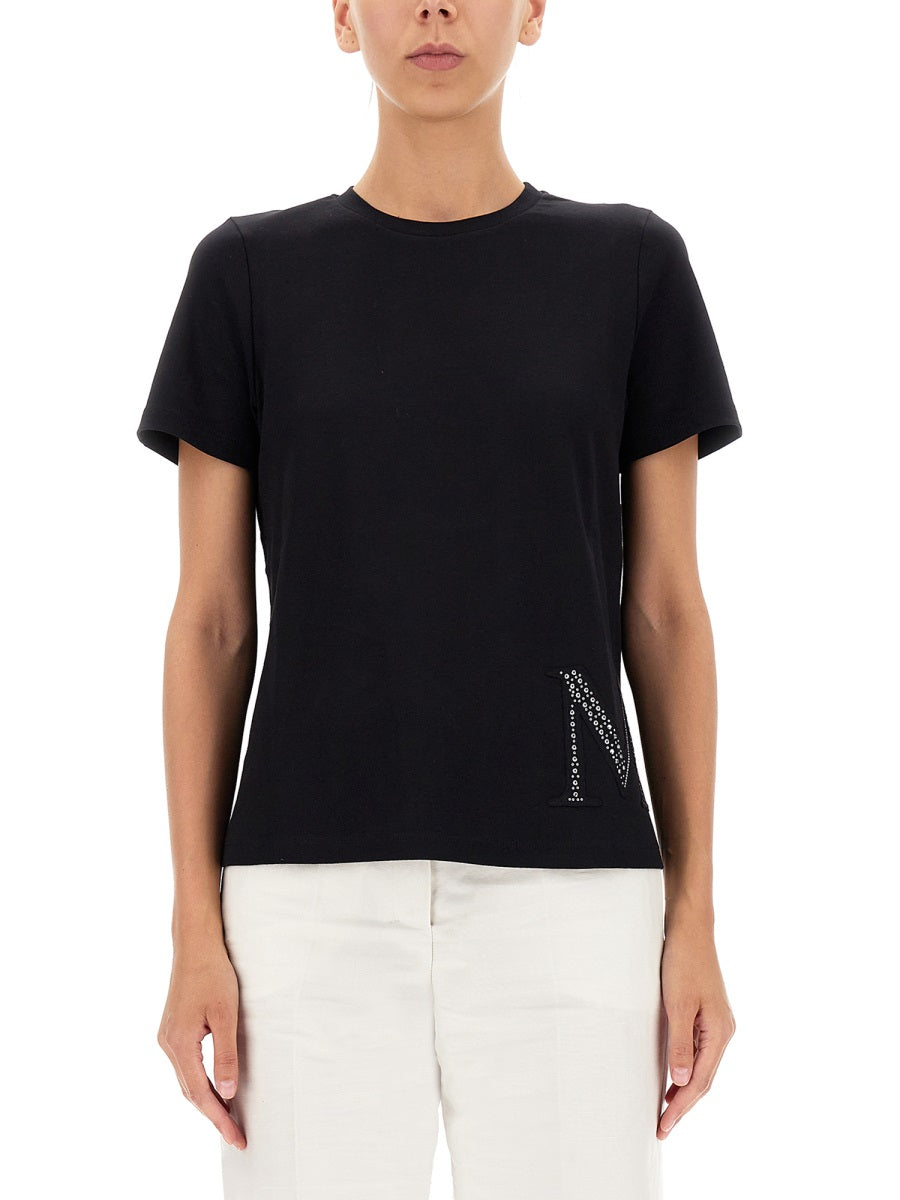 S MAX MARA Classic Monogram Logo T-Shirt