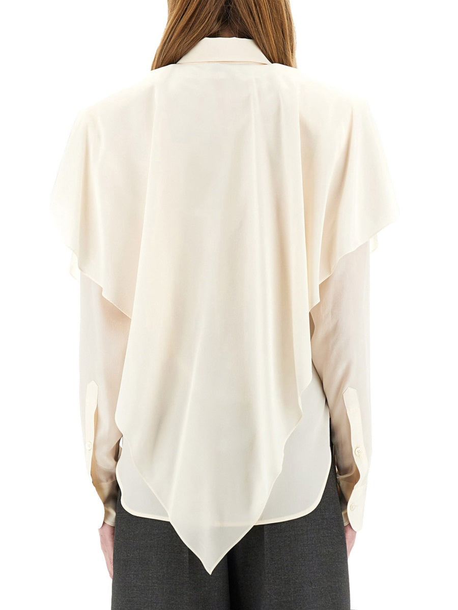 STELLA MCCARTNEY Semitransparent Layered Panel Shirt Size 40