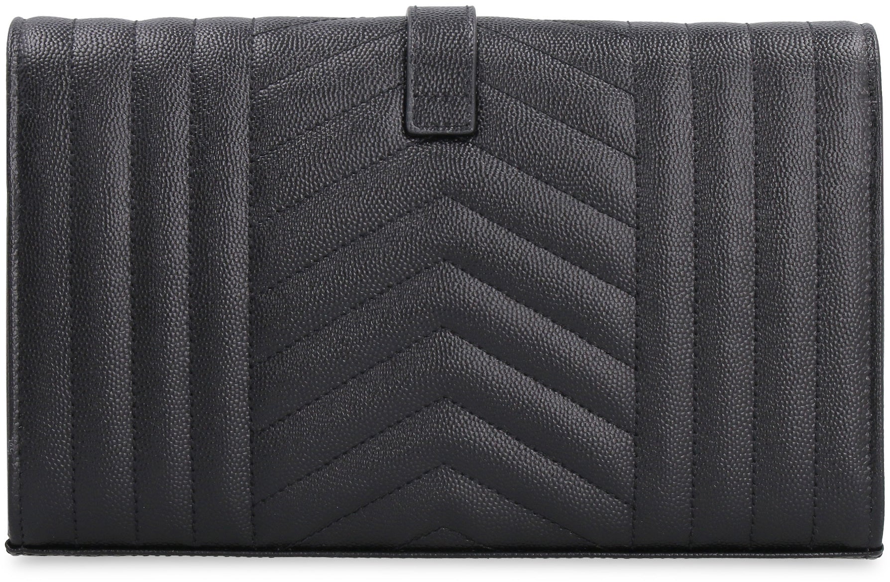 SAINT LAURENT Quilted Leather Mini Wallet on Chain