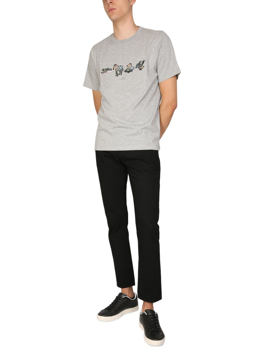 PS BY PAUL SMITH Crewneck T-Shirt with Front Logo Print for Men