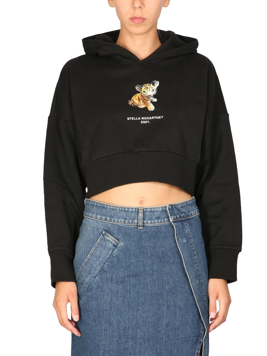 STELLA MCCARTNEY Tiger Graphic Hoodie Sweatshirt