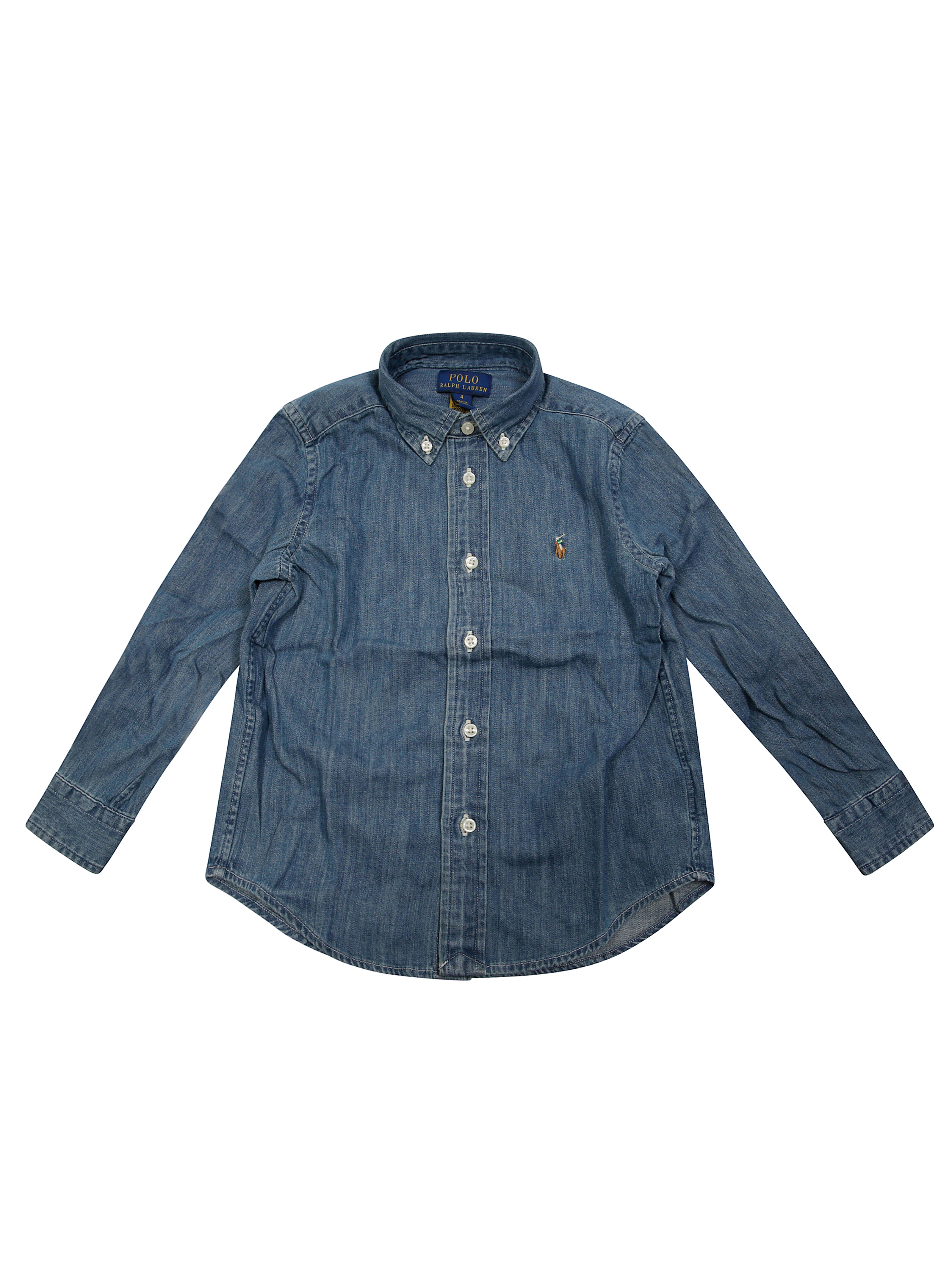 POLO RALPH LAUREN Denim Logo Shirt for Kids