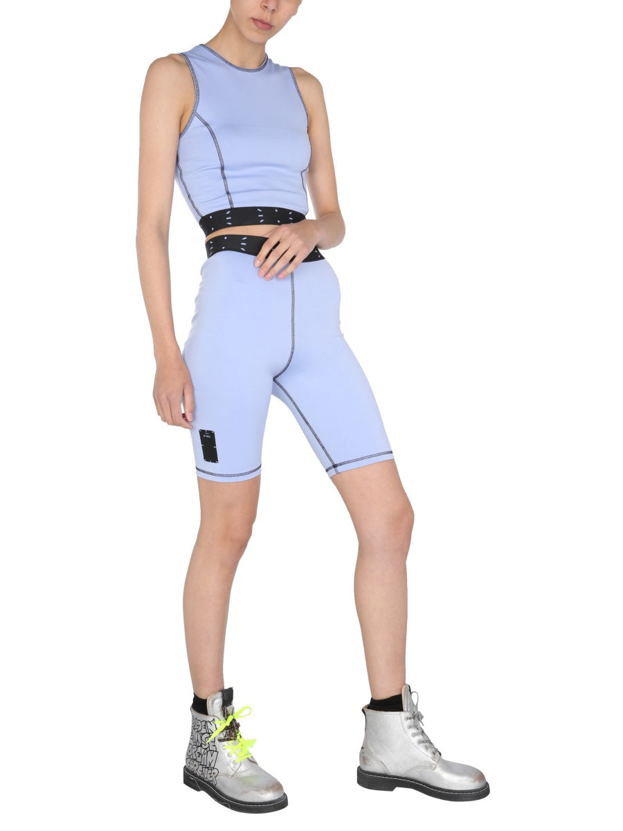 MCQ Women's Mini Cyclist Shorts with Elastic Waistband