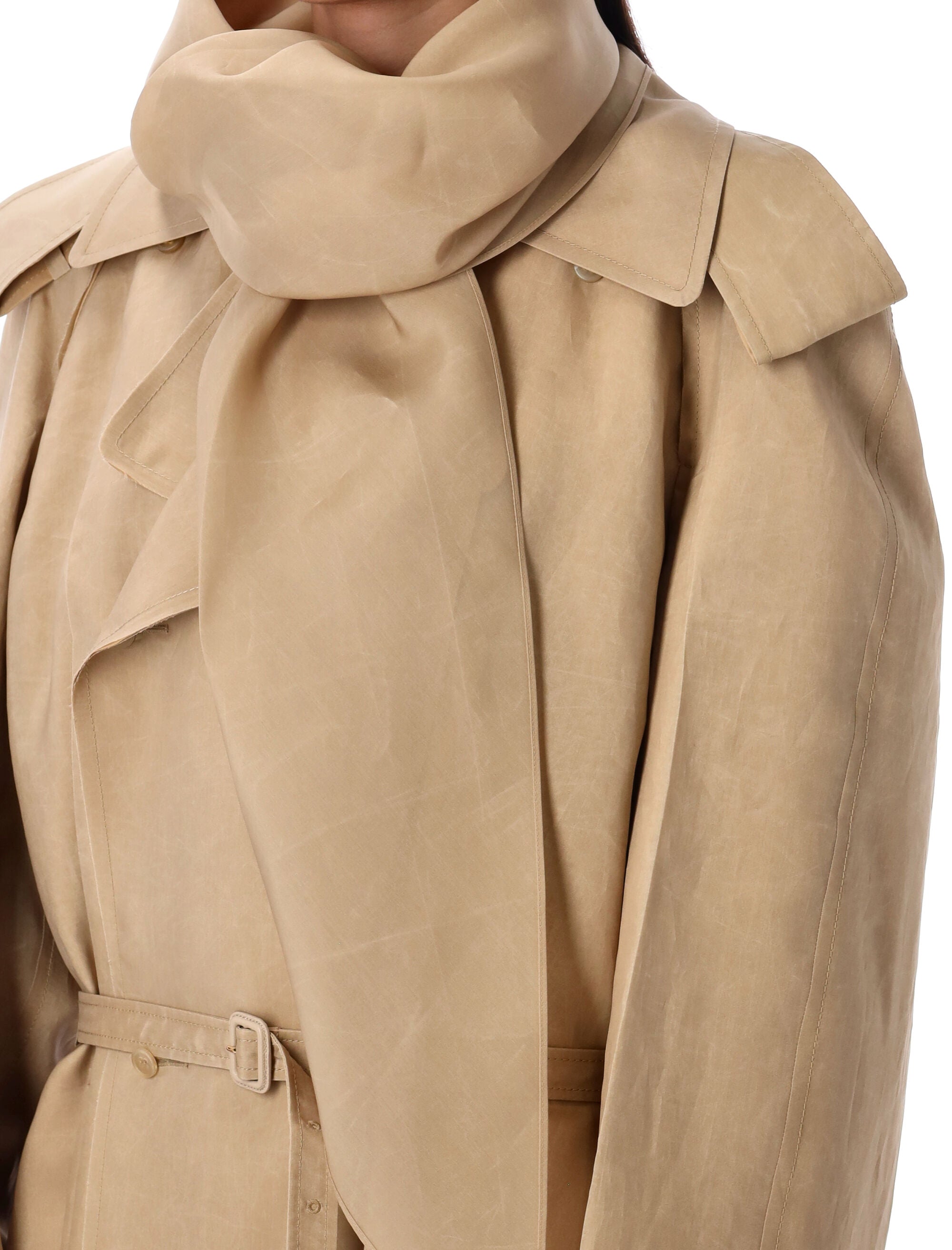 CARVEN Scarf Trench Coat - Size 38